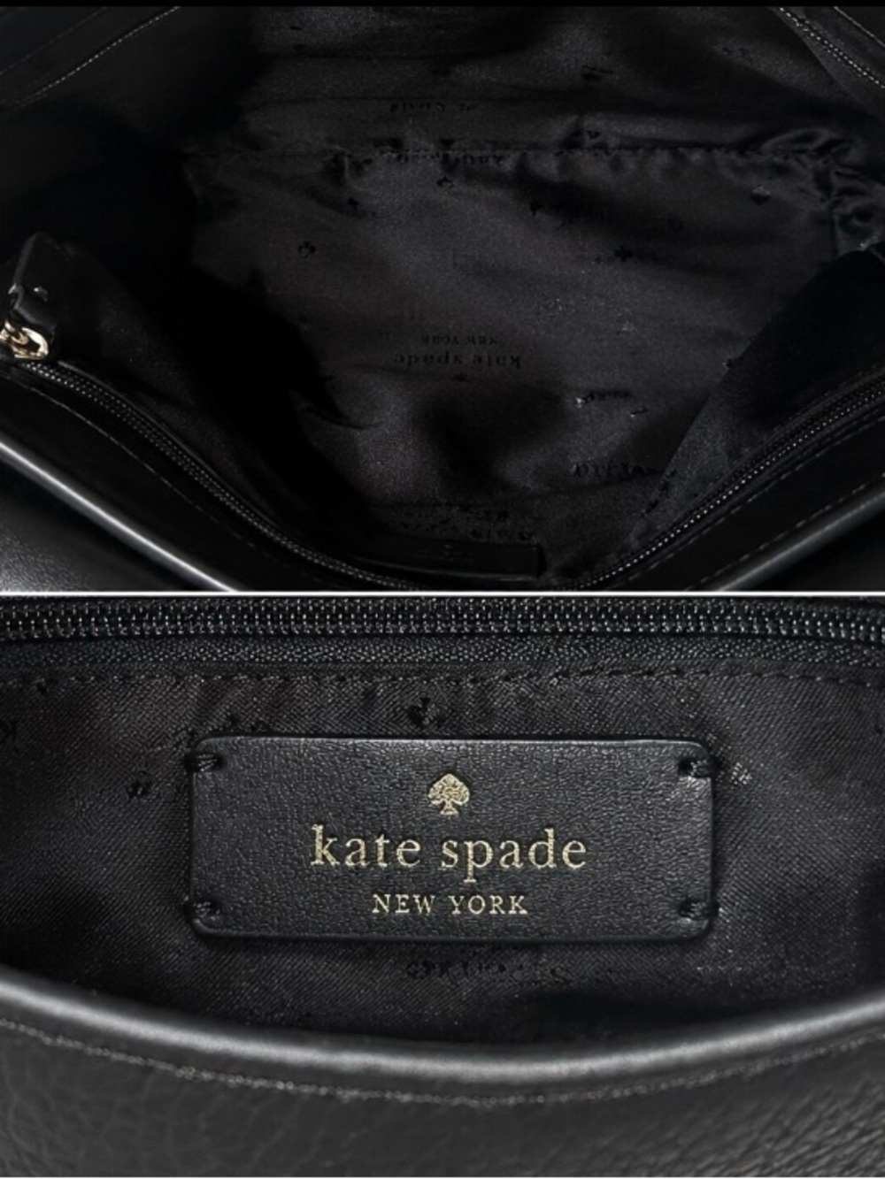 Kate Spade New York Monica Flap Crossbody Black Pebbled Leather Crossbody Bag. - Picture 5 of 7